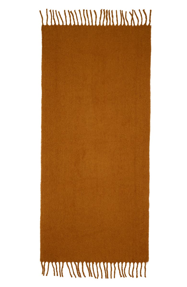 Madewell Textured Solid Contrast Fringe Scarf, Alternate, color, 