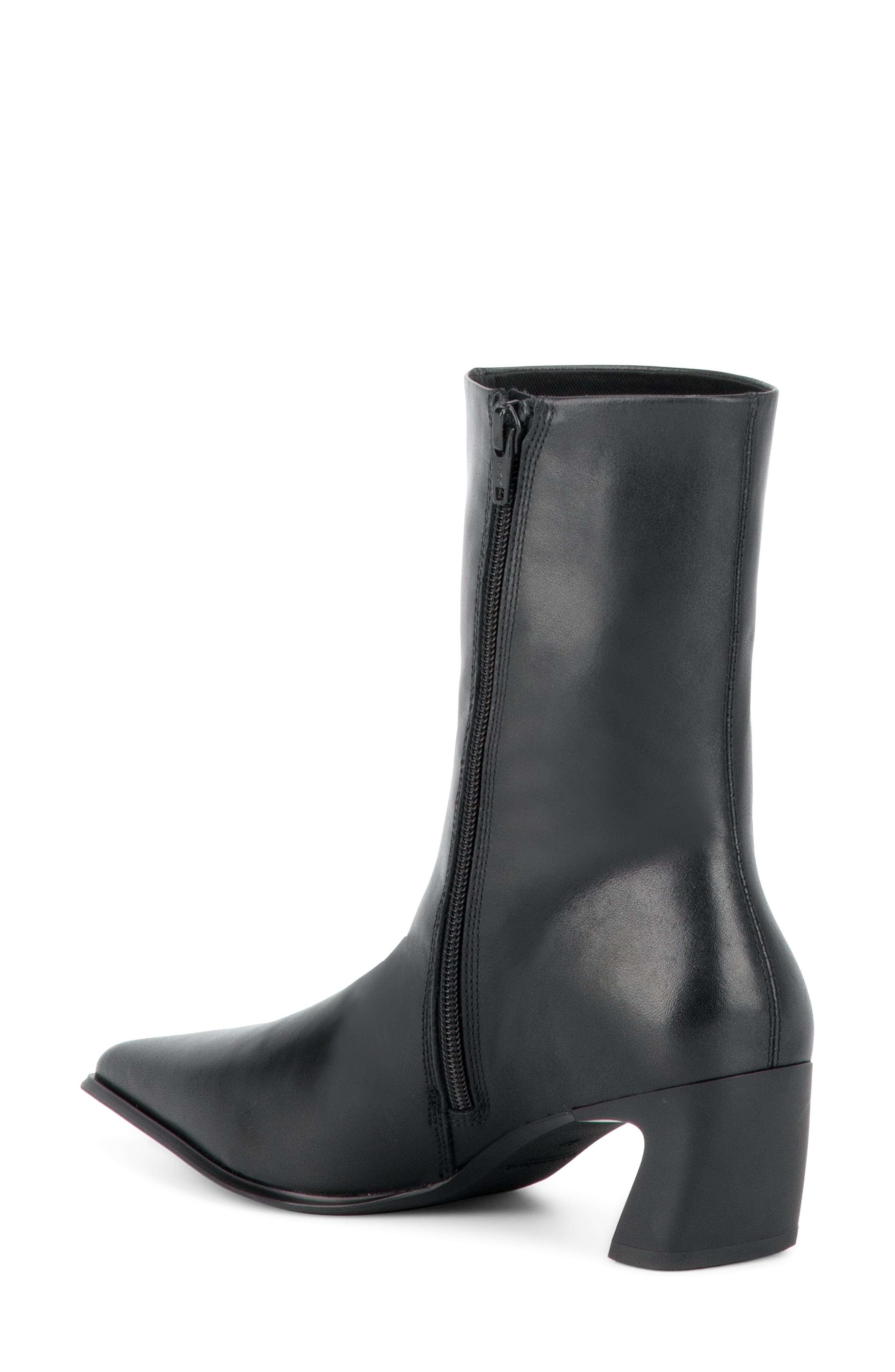 Ilona Leather Bootie, Alternate, color, BLACK