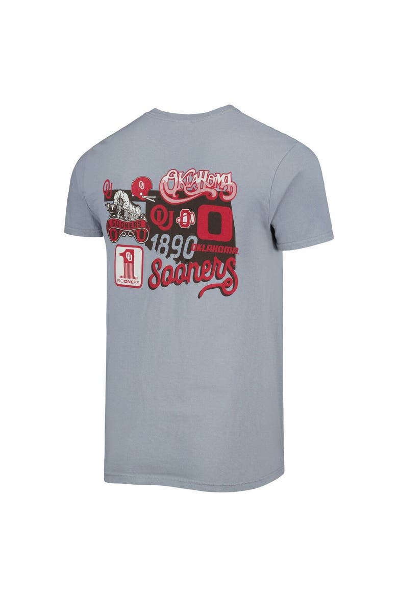 Men's Graphite Oklahoma Sooners Vault State Comfort T-Shirt, Alternate, color, Graphite