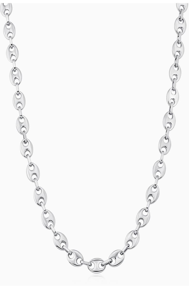 Oradina Sterling Silver Take Me There Mariner Necklace, Main, color, Sterling Silver