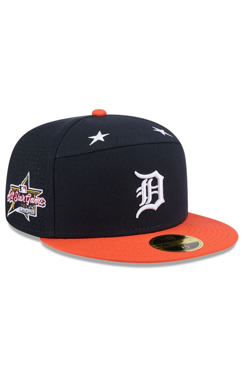 New Era Men's New Era Navy/Orange  Detroit Tigers 2025 MLB All-Star Game Side Patch 59FIFTY Fitted Hat, Alternate, color, 