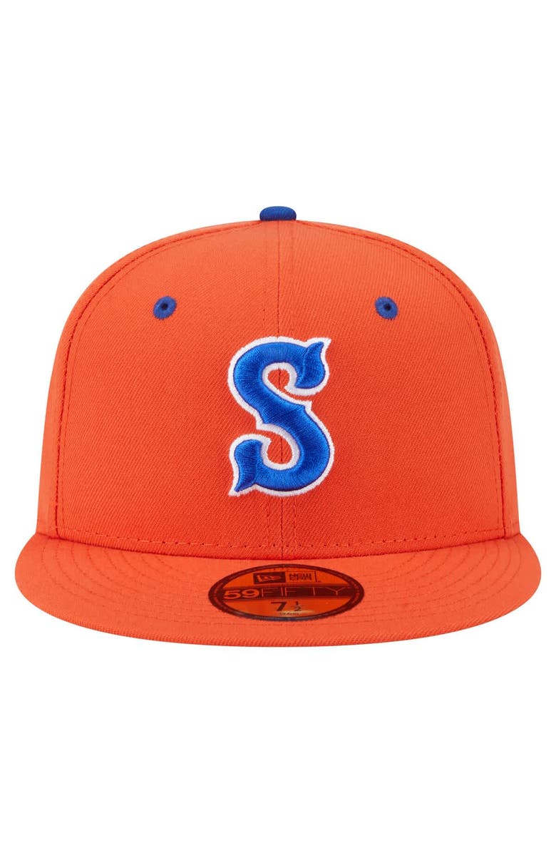 New Era Men's New Era  Orange Syracuse Mets Authentic Collection 59FIFTY Fitted Hat, Alternate, color, Orange