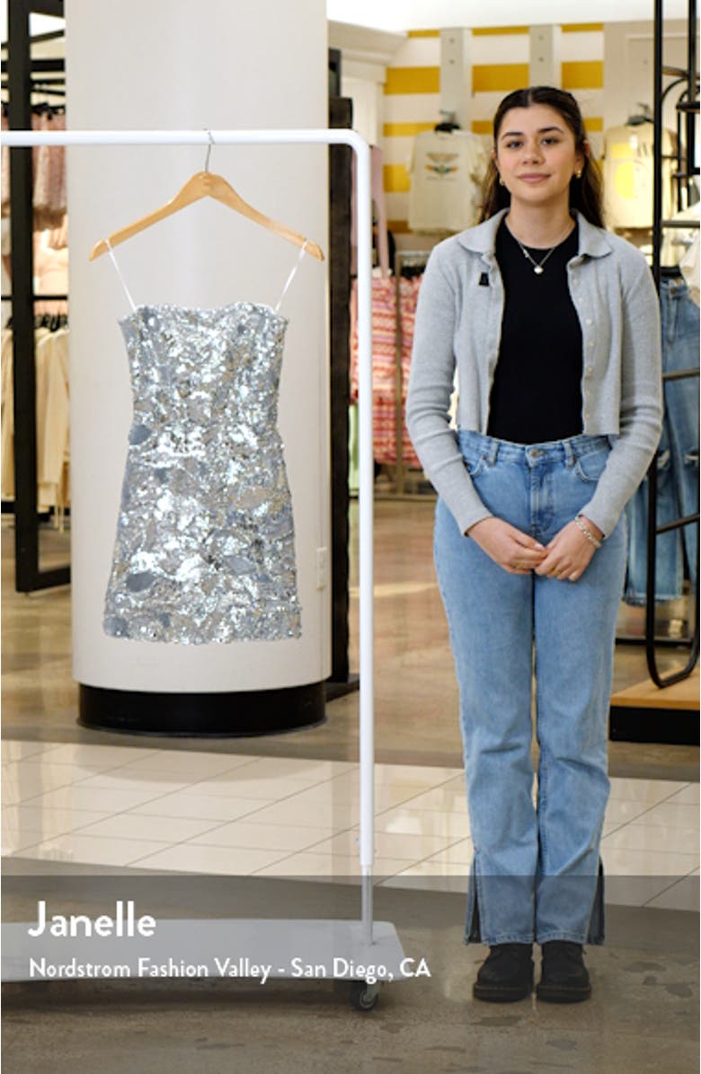 Linda Sequin Strapless Minidress, sales video thumbnail