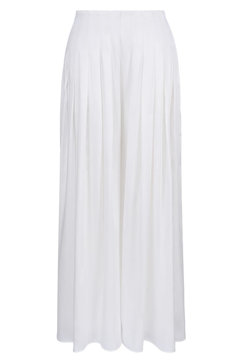 Alina Pleated Wide Leg Pants, Alternate, color, WHITE