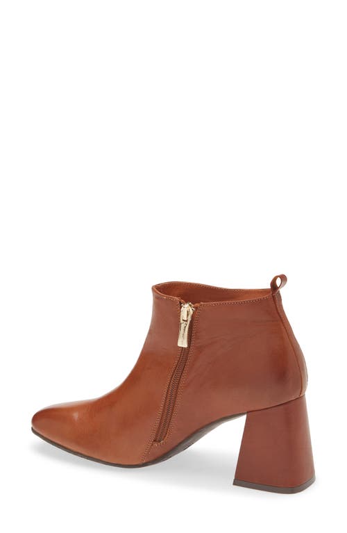 Chocolat Blu Hilla Block Heel Bootie In Brown Leather