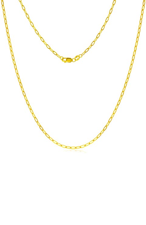 14k Gold Fill Flat Cable Chain Necklace