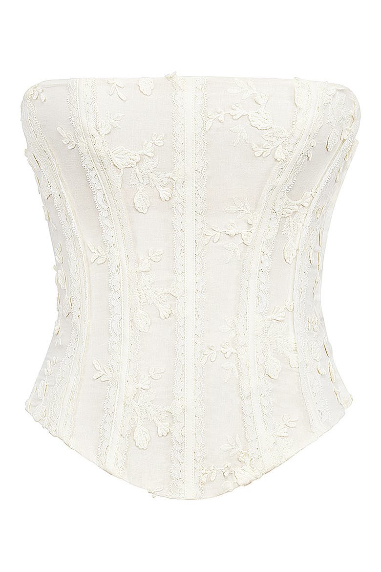 Dakota Strapless Corset Top, Alternate, color, IVORY
