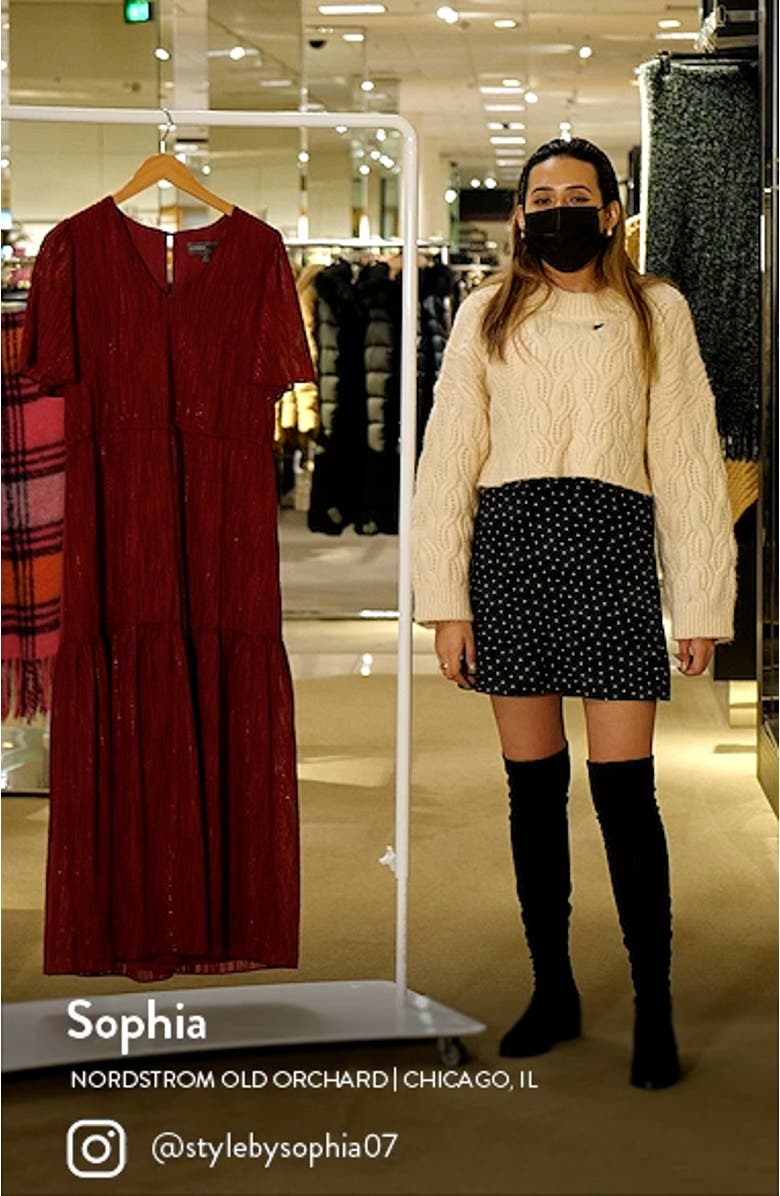 Donna Ricco V-Neck Flutter Sleeve Maxi Dress, sales video thumbnail