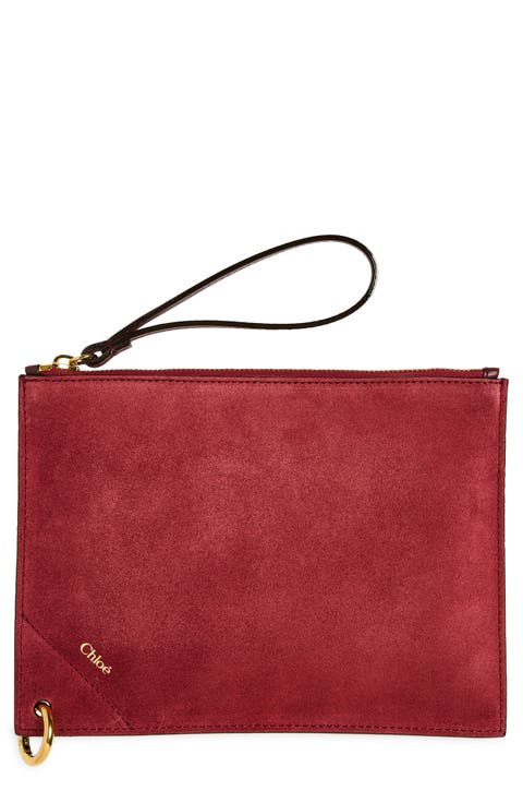 Spin Suede & Leather Zip Pouch
