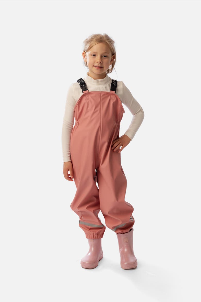 Rain Adjustable Suspender Reflective Strip Overalls, Alternate, color, Pink