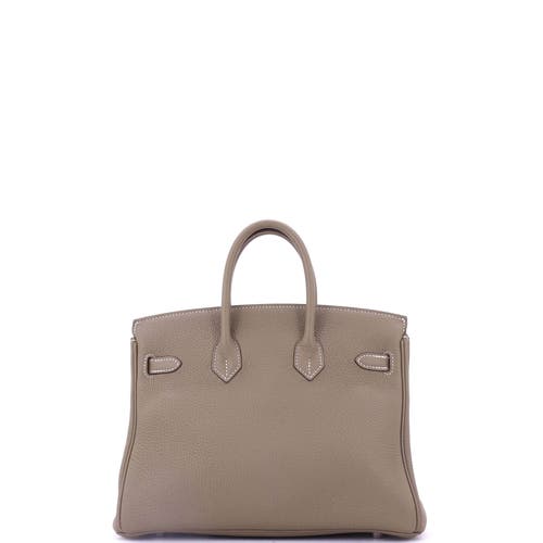 Pre-owned Hermes  Hermes Birkin Handbag Grey Togo With Palladium Hardware 25 In Brown