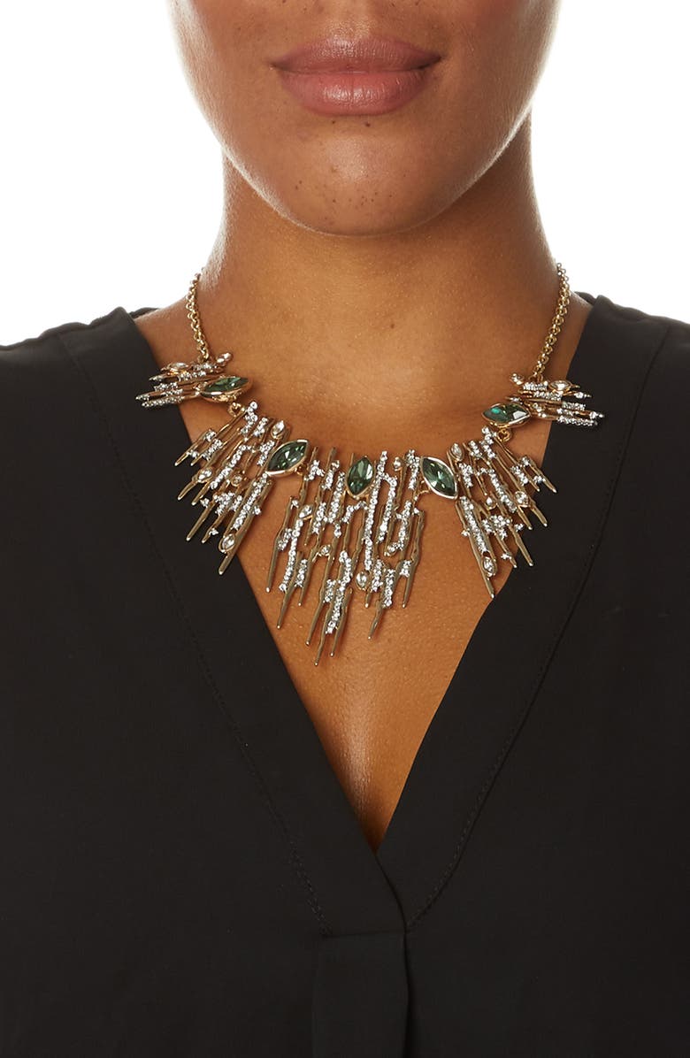 Alexis Bittar Navette Crystal Bib Necklace, Alternate, color,