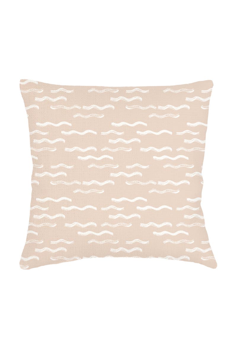 Wave Pool Beige Linen Euro Pillow 26x26 with Down Insert, Main, color, Beige
