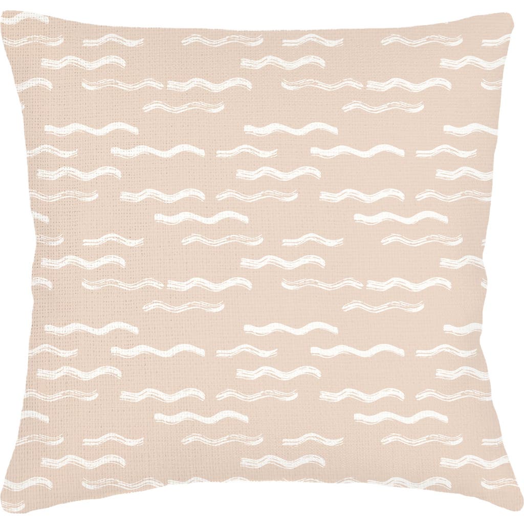 Anaya Wave Pool Beige Linen Euro Pillow 26x26 With Down Alternative Insert In Beige