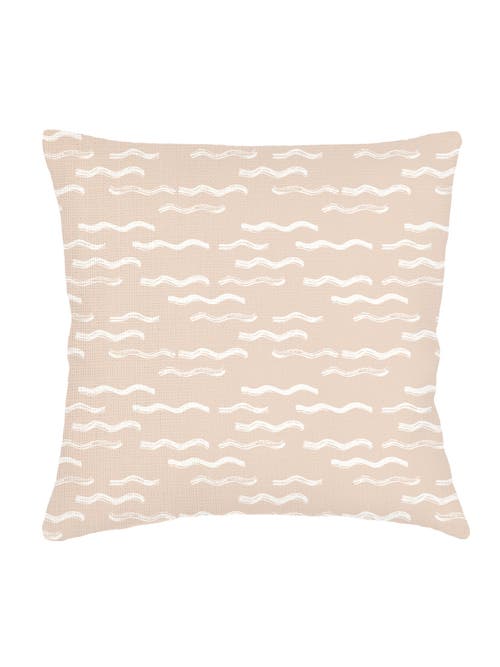 Anaya Wave Pool Beige Linen Euro Pillow 26x26 With Down Insert In Beige