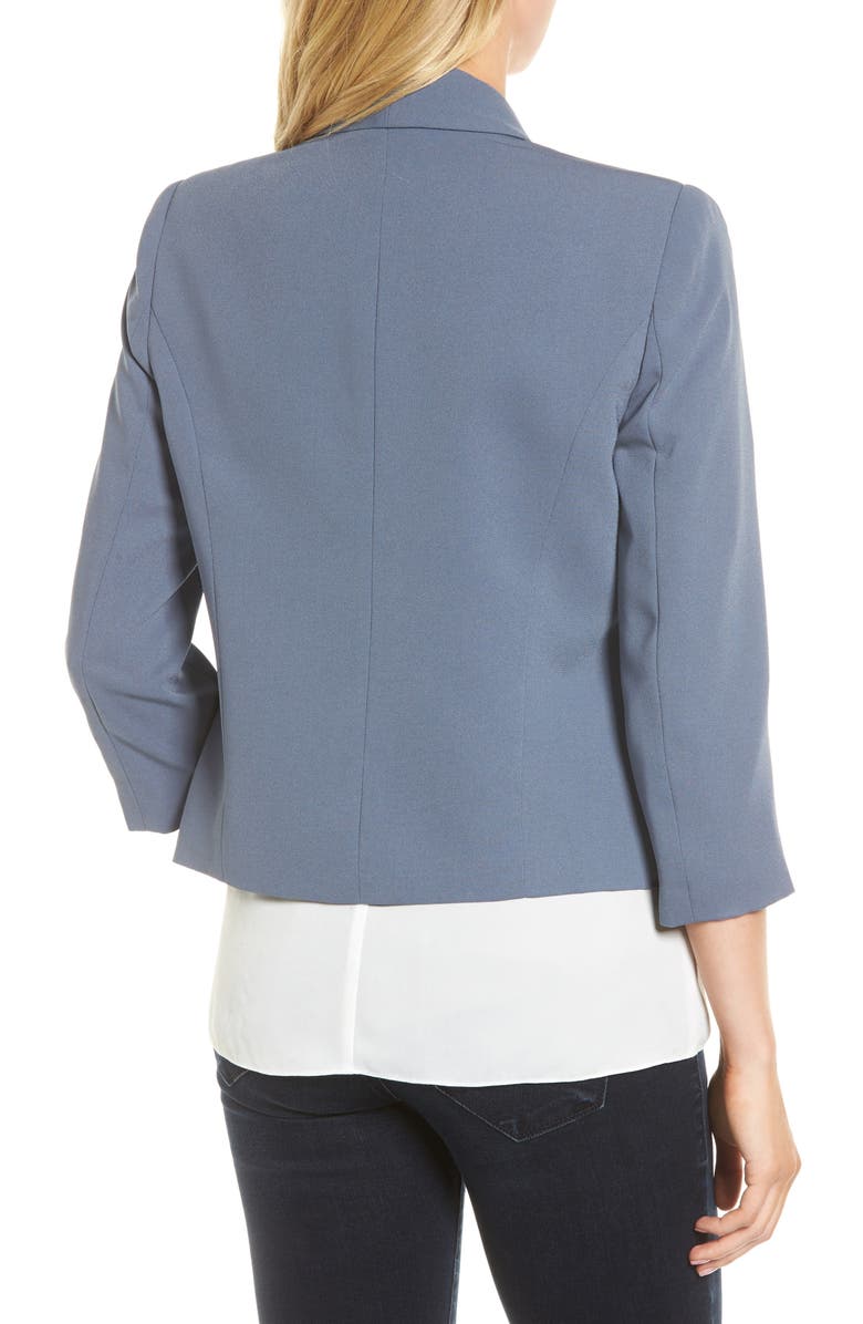 Mural 'Curve' Open Front Shawl Collar Blazer, Alternate, color,