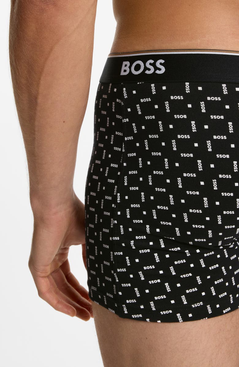 BOSS 3-Pack Power Stretch Cotton Boxer Briefs, Alternate, color, Black