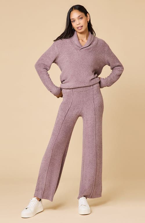 Softies Ultra-marshmallow Shawl Collar With Pintuck Pant In Pink