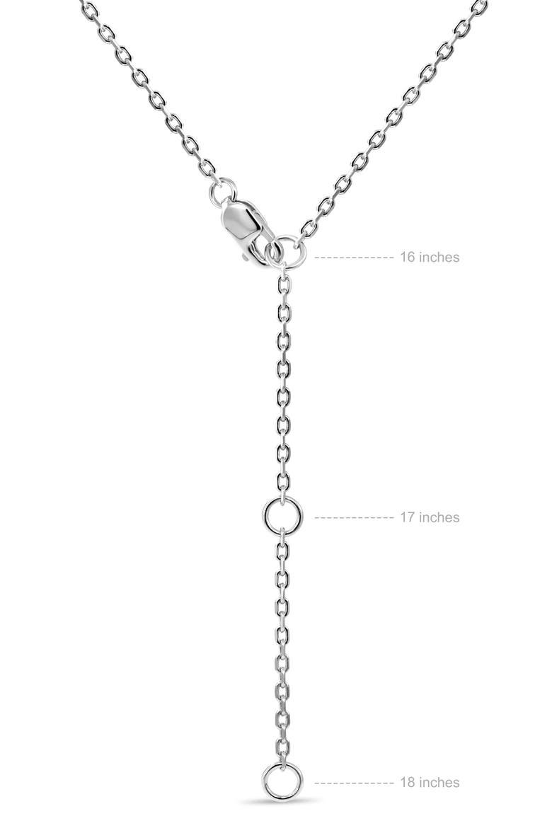 Contour Lined Dome Pendant Necklace, Alternate, color, SILVER
