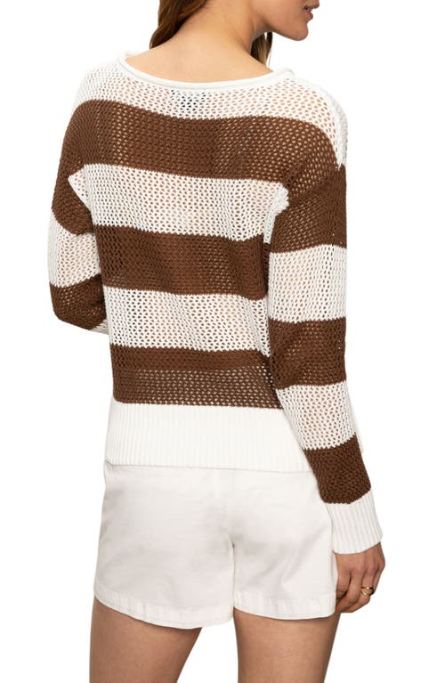 Sanctuary Open Knit Sweater In Chalk Sepia