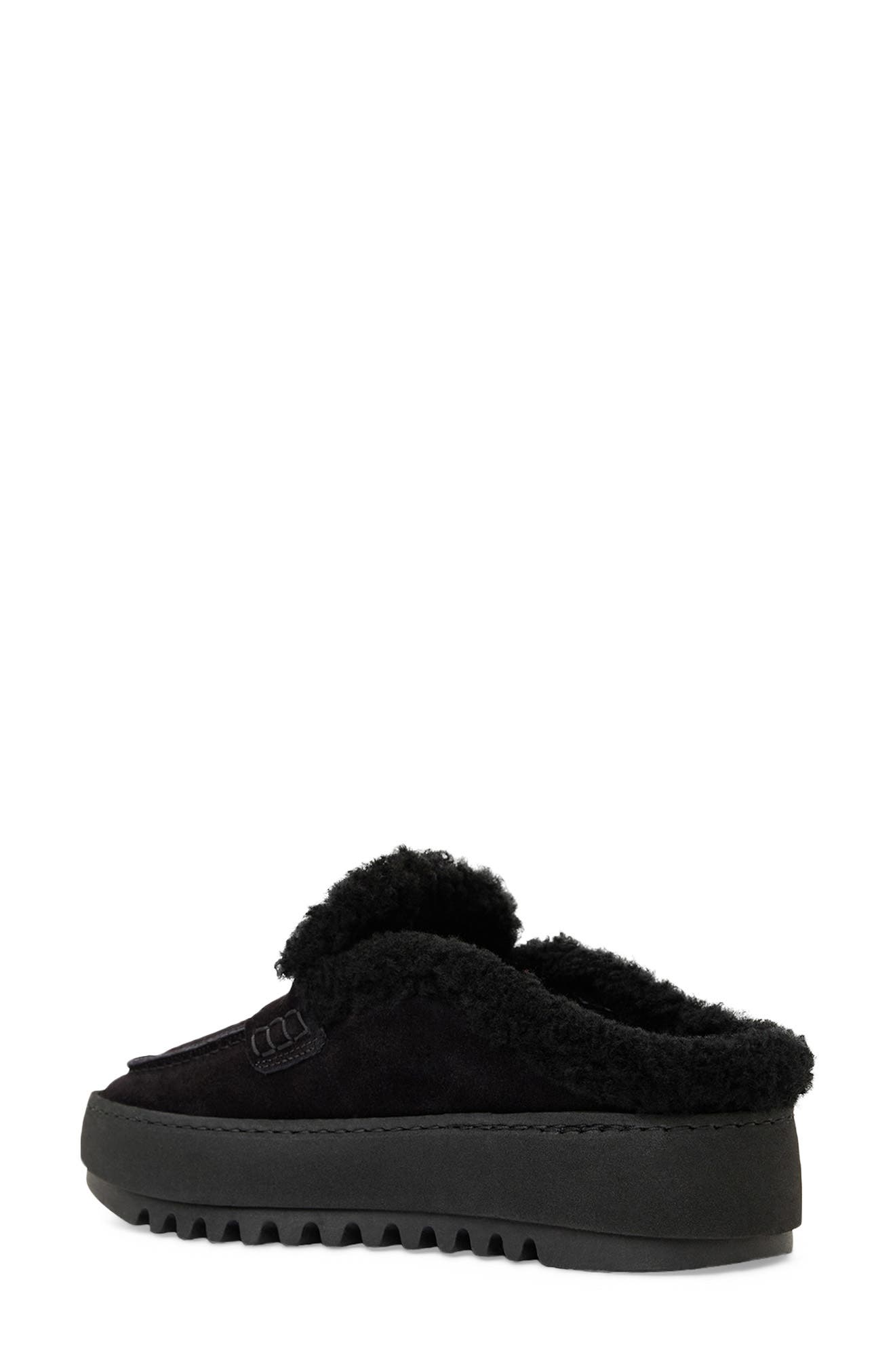 Aquatalia Amata Genuine Shearling Lined Weatherproof Mule, Alternate, color, Black/ Black
