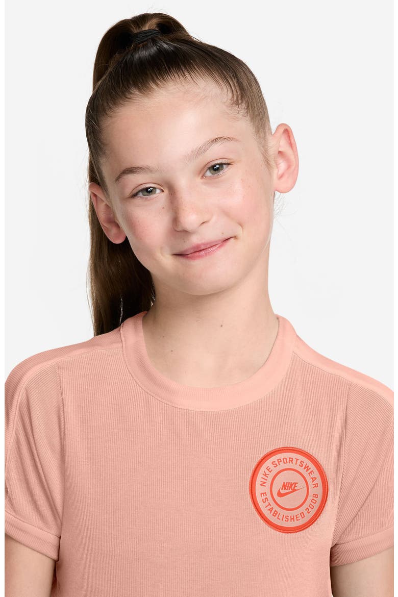 Kids' Sportswear Ringer T-Shirt, Alternate, color, 800 ARCTIC ORANGE/TURF ORANGE