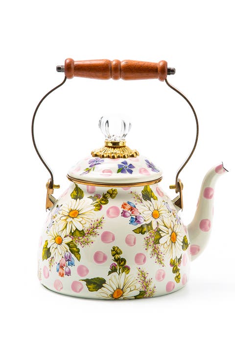 Wildflowers Enameled Steel 2-Quart Tea Kettle