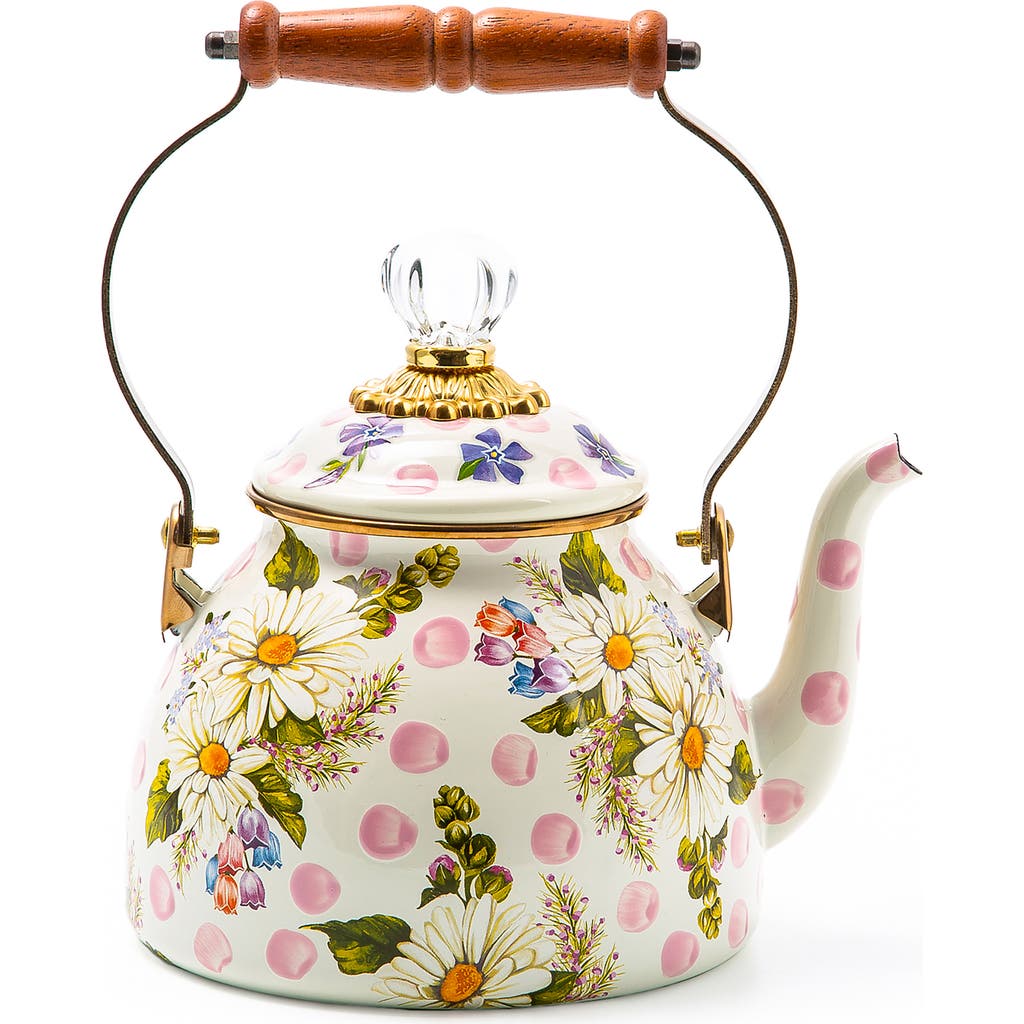 Mackenzie-childs Mackenzie Childs Wildflowers Enameled Steel 2-quart Tea Kettle In Multi