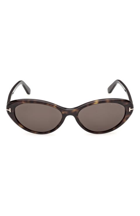 Celina 55mm Oval Sunglasses