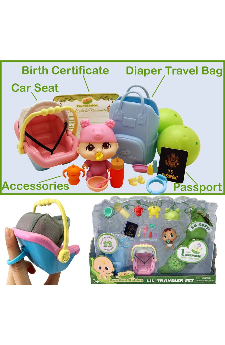Pea Pod Babies Little Traveler Set, 23 Pieces, 3+, Alternate, color, Multicolored
