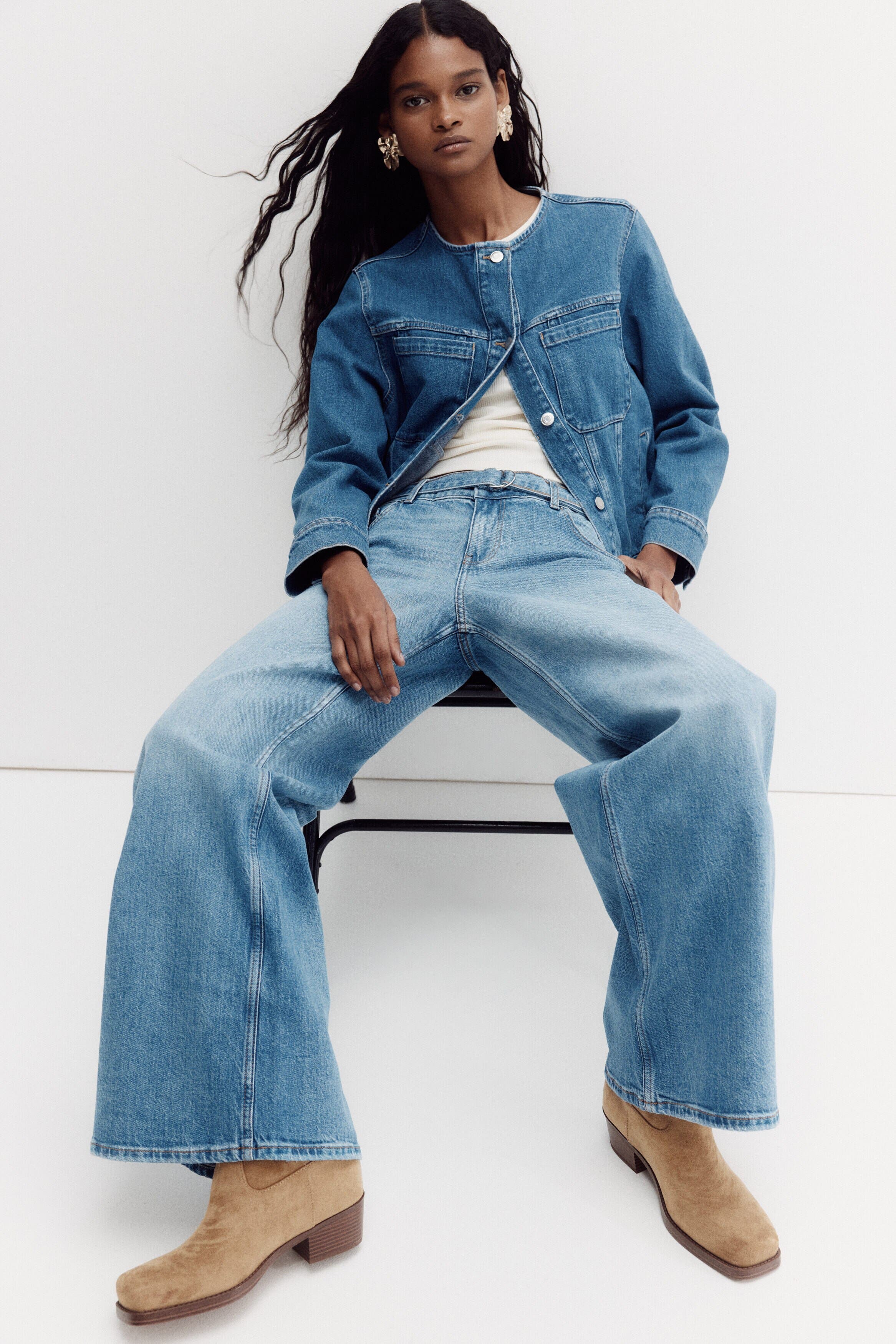 selected Light denim blue