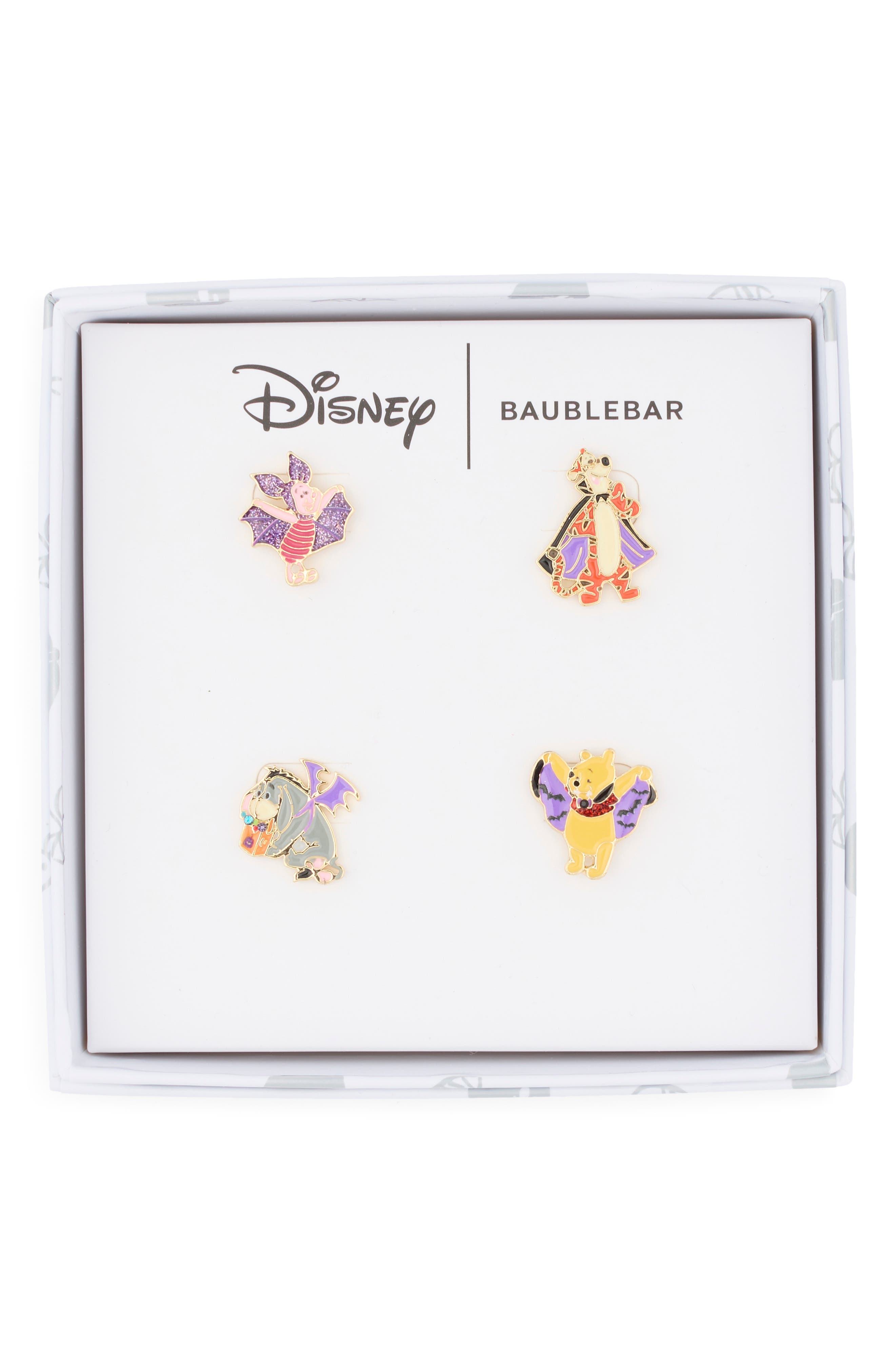 Disney® Winnie the Pooh and Friends® Set of 4 Stud Earrings