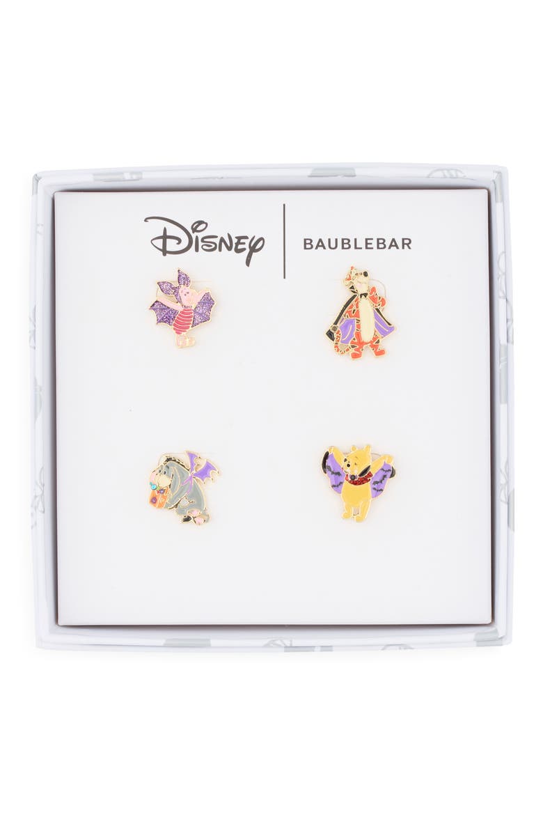 Disney® Winnie the Pooh and Friends® Set of 4 Stud Earrings, Main, color, MULTI