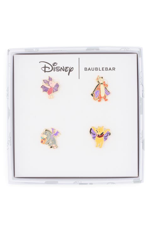 Disney® Winnie the Pooh and Friends® Set of 4 Stud Earrings