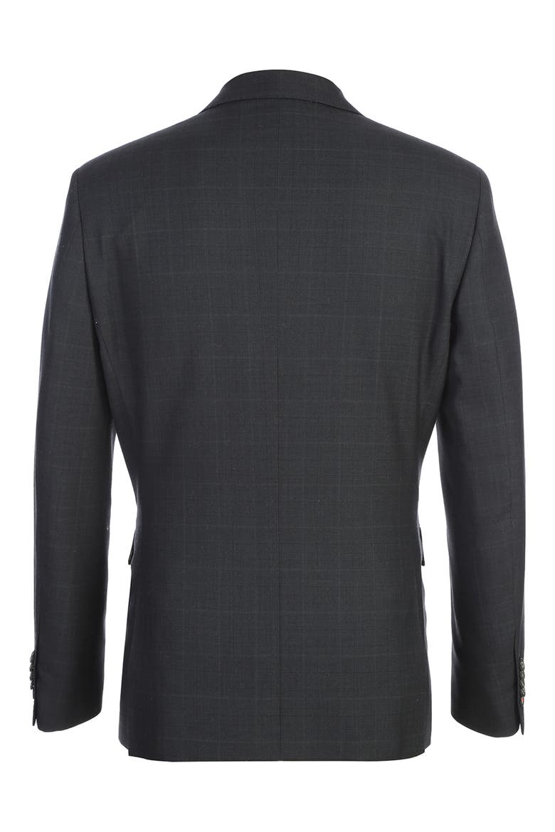 Trim Fit Solid Wool Blend Two-Piece Suit, Alternate, color, DARKGRN