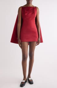 Givenchy Silk Satin Cape Minidress