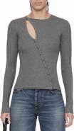 AllSaints Cruz Asymmetric Button Through Top