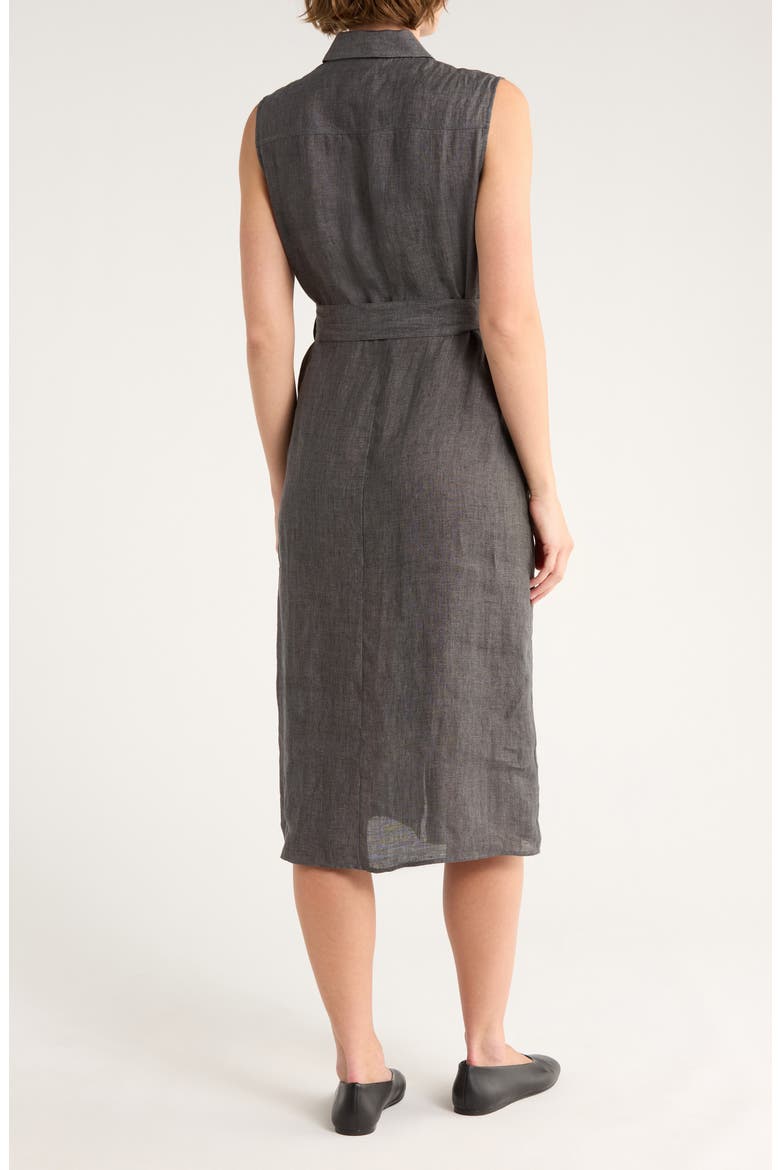Sleeveless Shirtdress, Alternate, color, PEWTER MELANGE