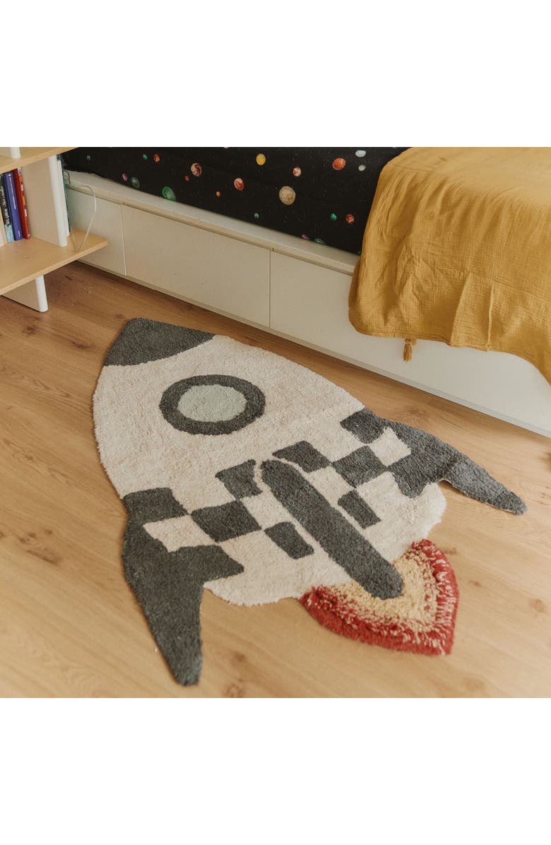 Lorena Canals Washable Rug Rocket, Alternate, color, Grey