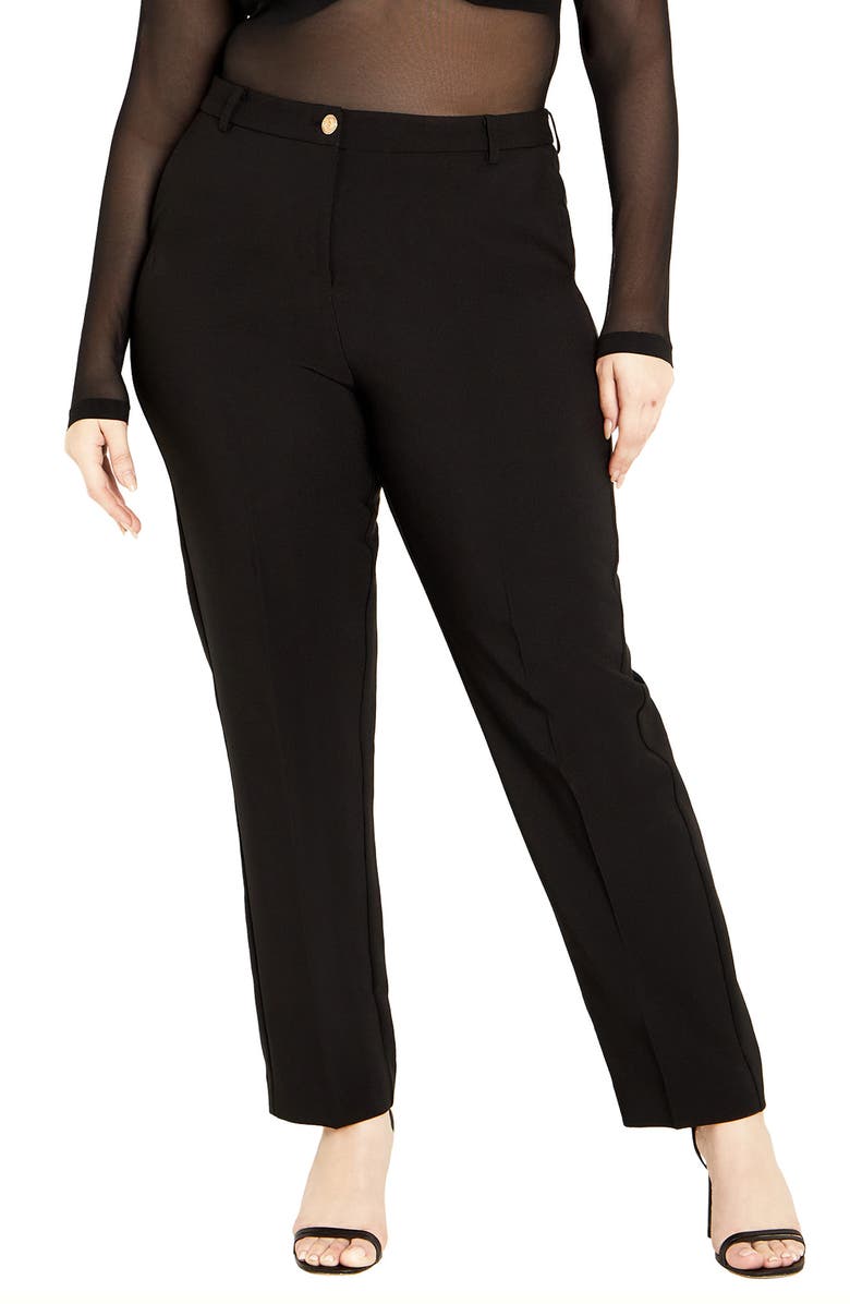 City Chic Kara Straight Leg Pants, Main, color,