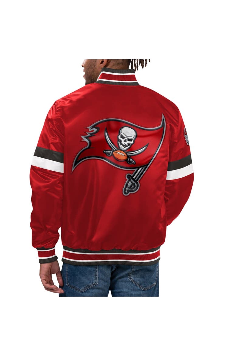 Men's Starter Red Tampa Bay Buccaneers Home Game Satin Full-Snap Varsity Jacket, Alternate, color, Red