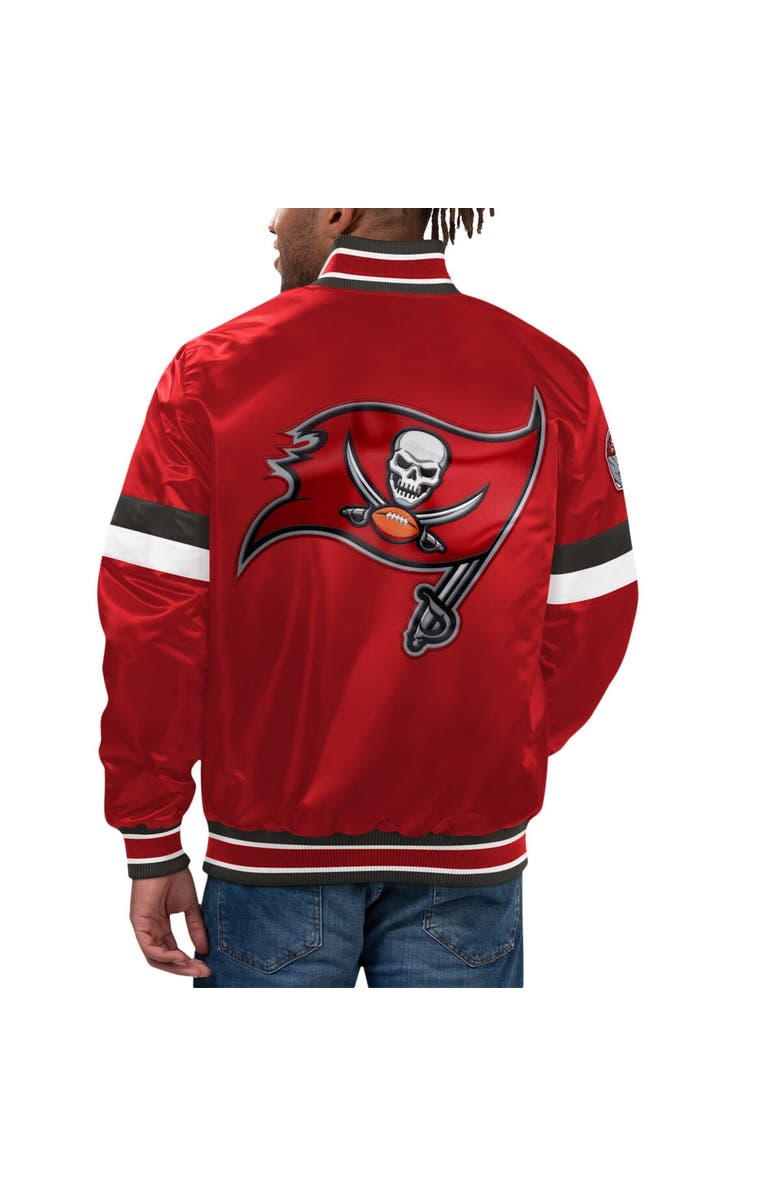 STARTER Men's Starter Red Tampa Bay Buccaneers Home Game Satin Full-Snap Varsity Jacket, Alternate, color, Red