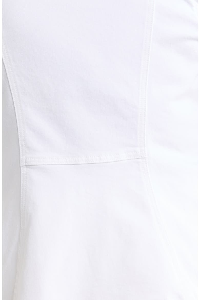 Fit & Flare Trucker Jacket, Alternate, color, BRIGHT WHITE