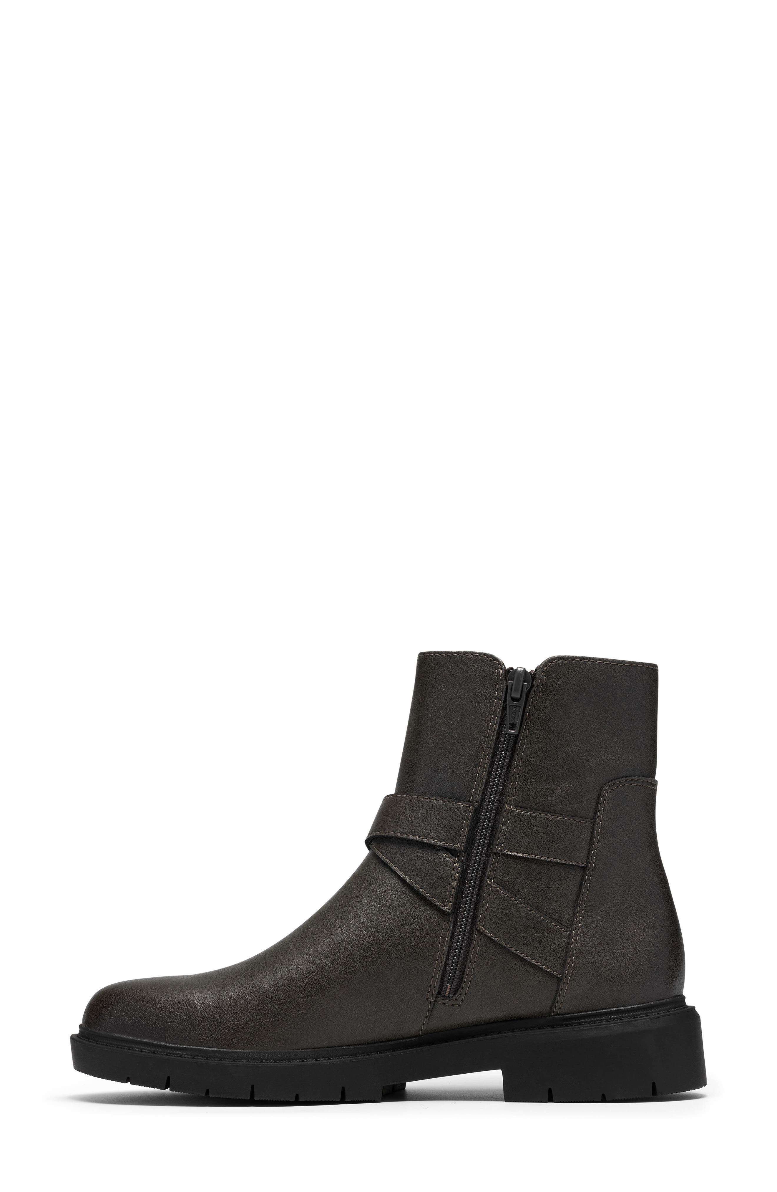 Westlynn Lux Leather Bootie, Alternate, color, DARK GREY LEA