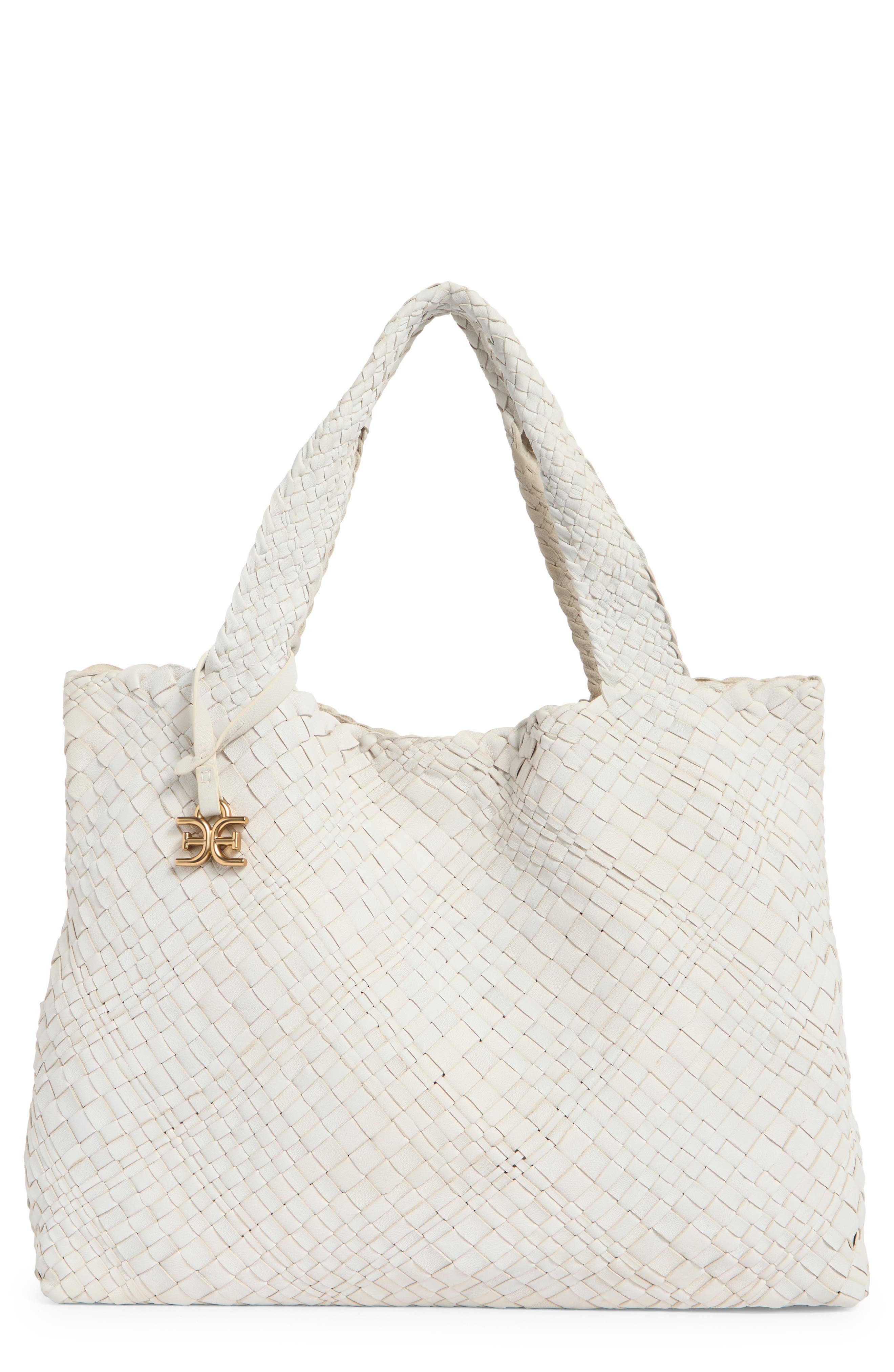 Sam Edelman Priya Woven Leather Tote Bag