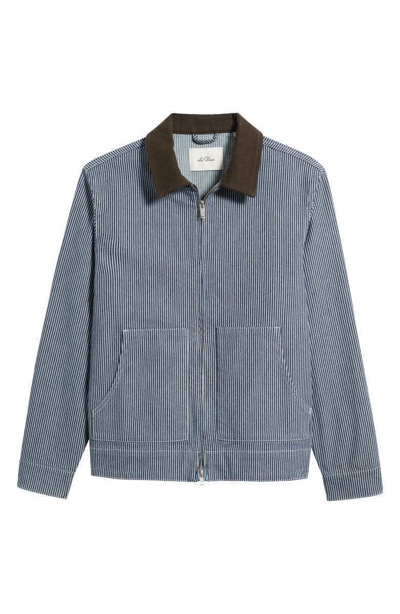 Les Deux Robert Stripe Jacket, Main, color, Dark Navy