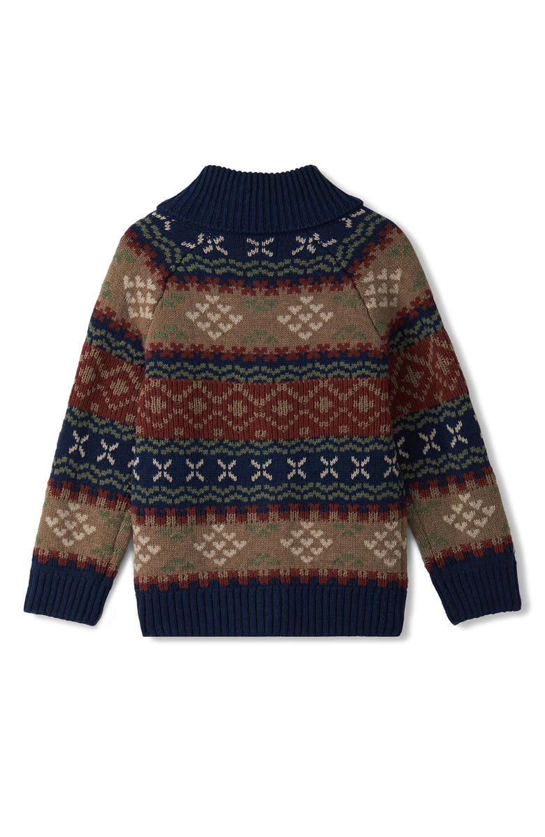 Hatley Kids' Fair Isle Cardigan, Alternate, color, Ensign Blue