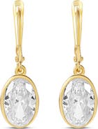 SHYMI Bezel Oval Drop Earrings