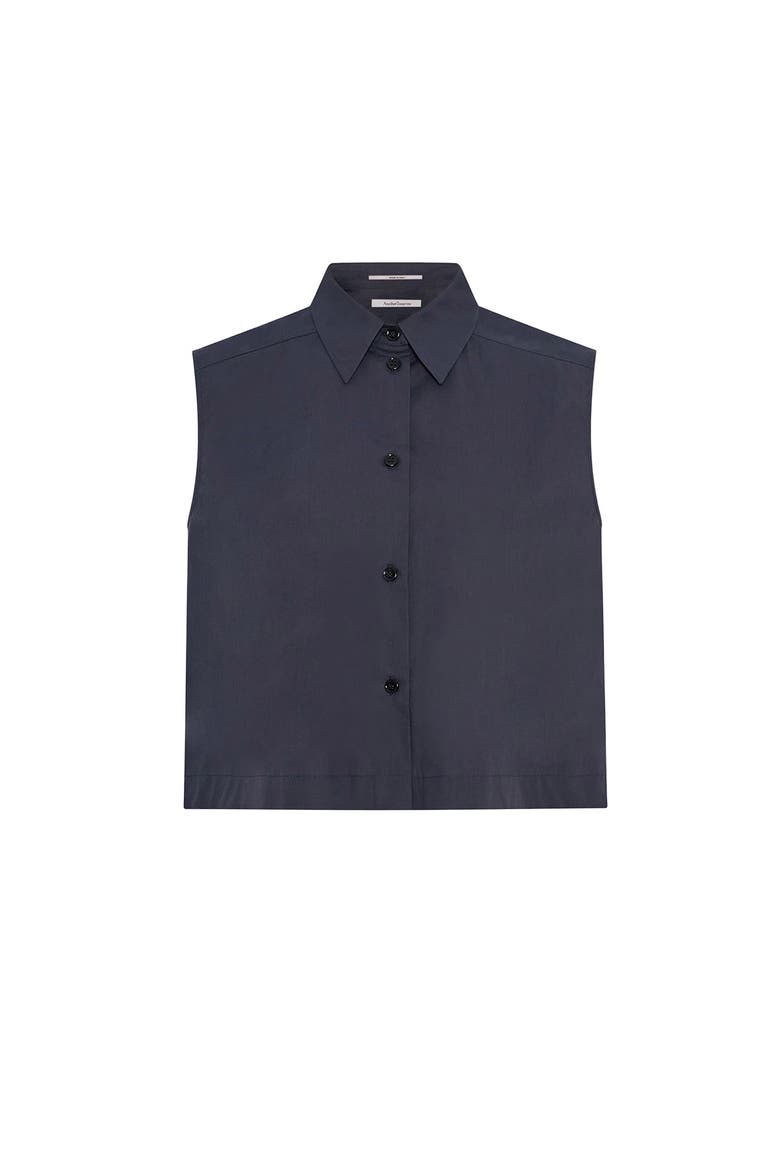 Cropped Sleeveless Shirt, Alternate, color, Midnight