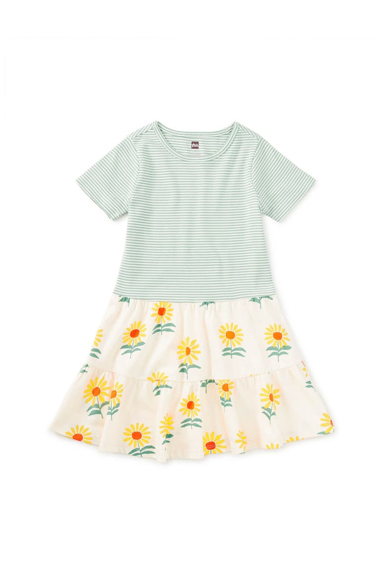 Tier Skirted Twirl Dress, Main, color, Sunflowers